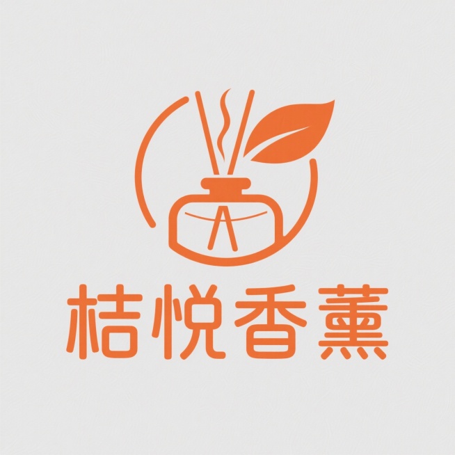 桔悦香薰四个字设计logo头像预览效果