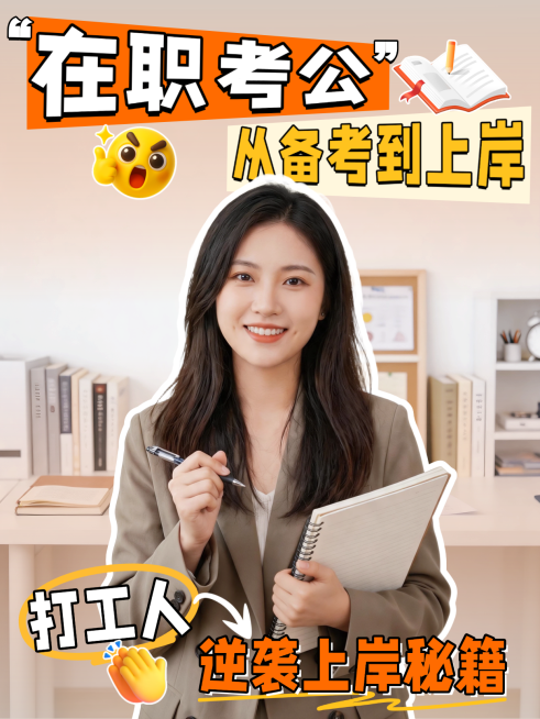 职场备考方法技巧分享科普人像小红书封面预览效果