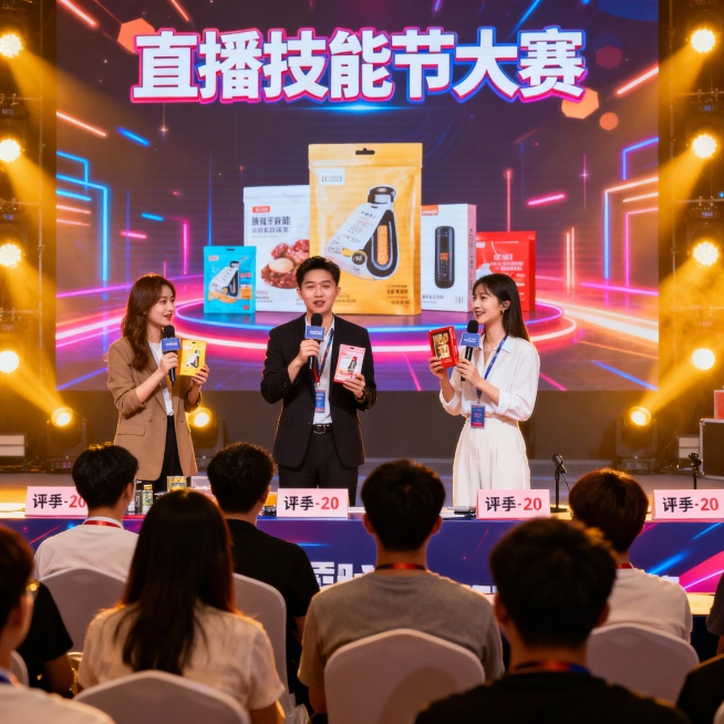 电子商务直播技能节大赛图片预览效果