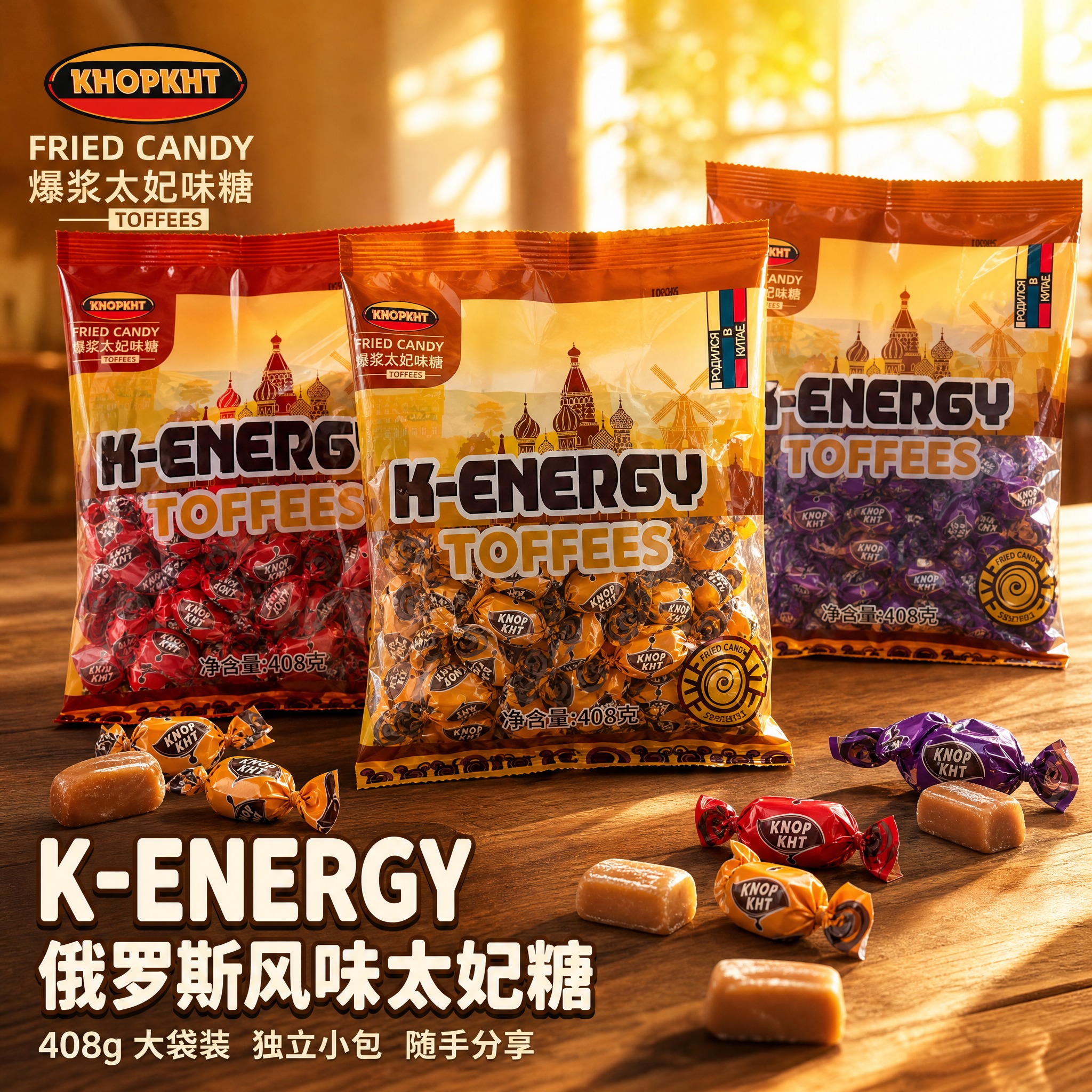 [主图-1] 商品名称：K-ENERGY 俄罗斯风味太妃糖（4… - 图片创意预览