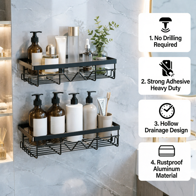 [Main Image 2] Core selling point display of tool-free installation, strong bearing capacity.
[Atmos预览效果