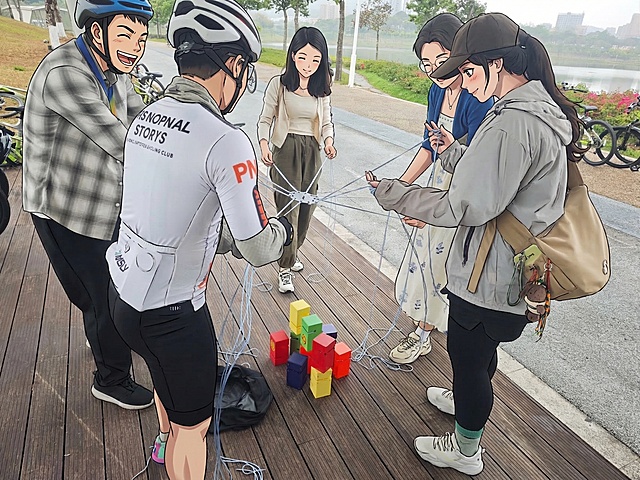 将图中所有真实人脸替换为二次元动漫卡通人脸，保持原场景、人物姿势、服饰完全不变