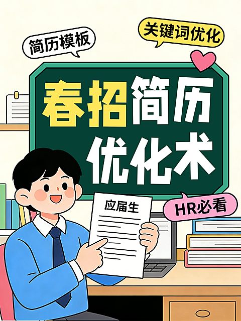 春季招聘简历优化攻略小红书封面