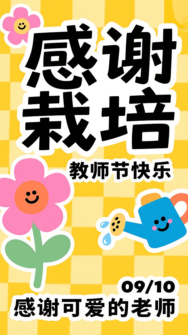教师节文字海报