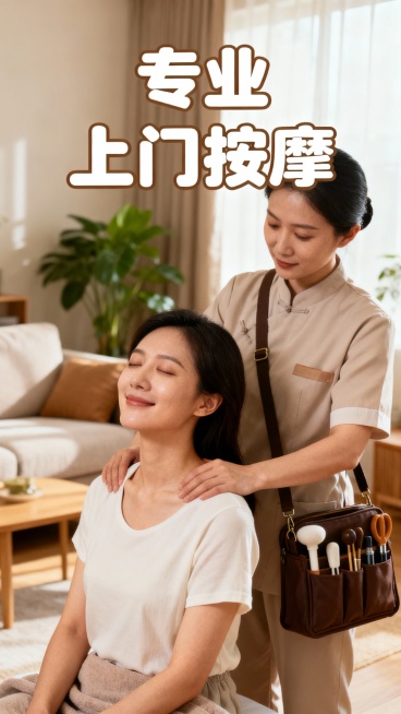 生成50张上门按摩图片，图片可以加入一点文字预览效果