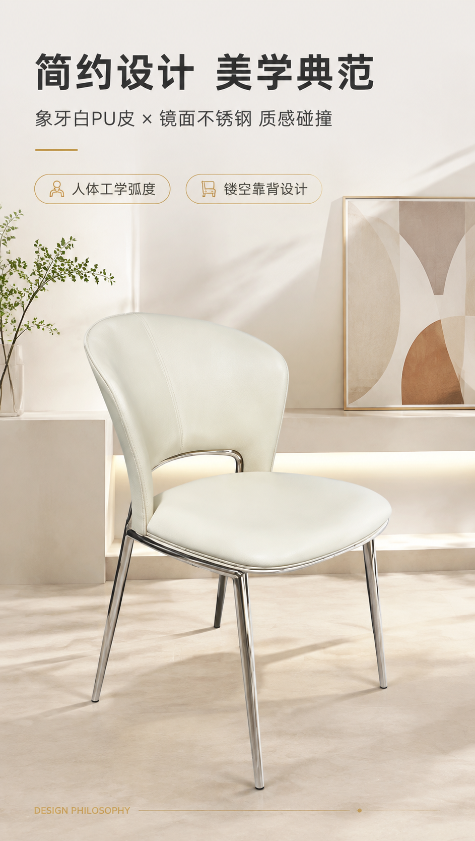 [商品] 使用【图1】DY-8805C象牙白餐椅；保留产品整体… - 图片创意预览