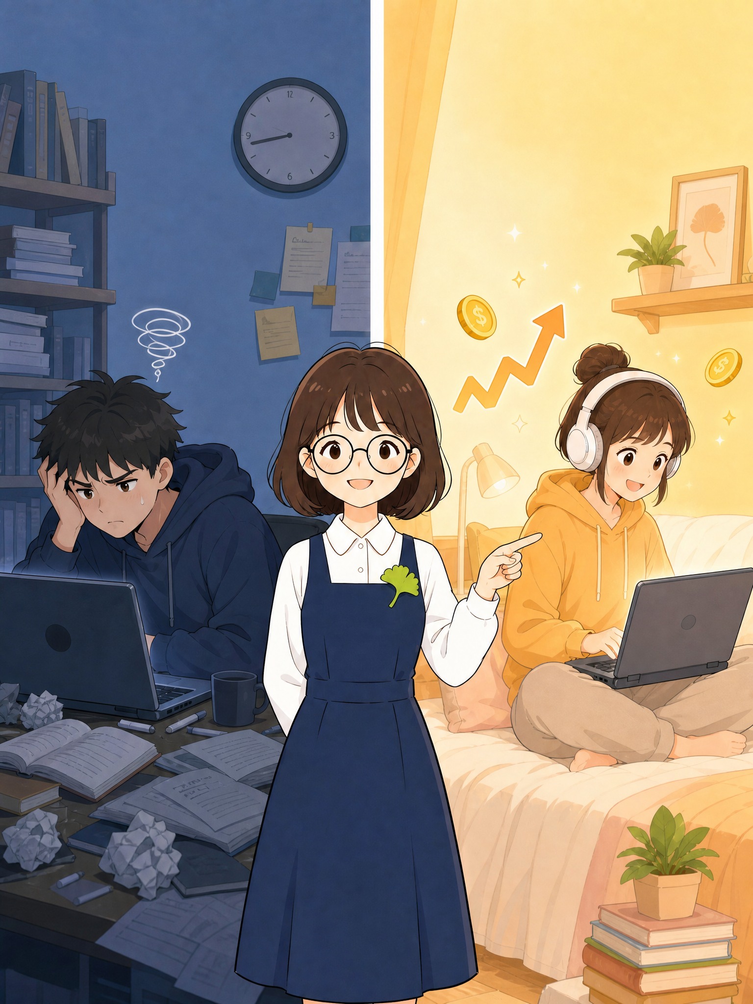 2D扁平化插画风格，简洁线条，留白充足，竖版4:3构图，画面中… - 图片创意预览