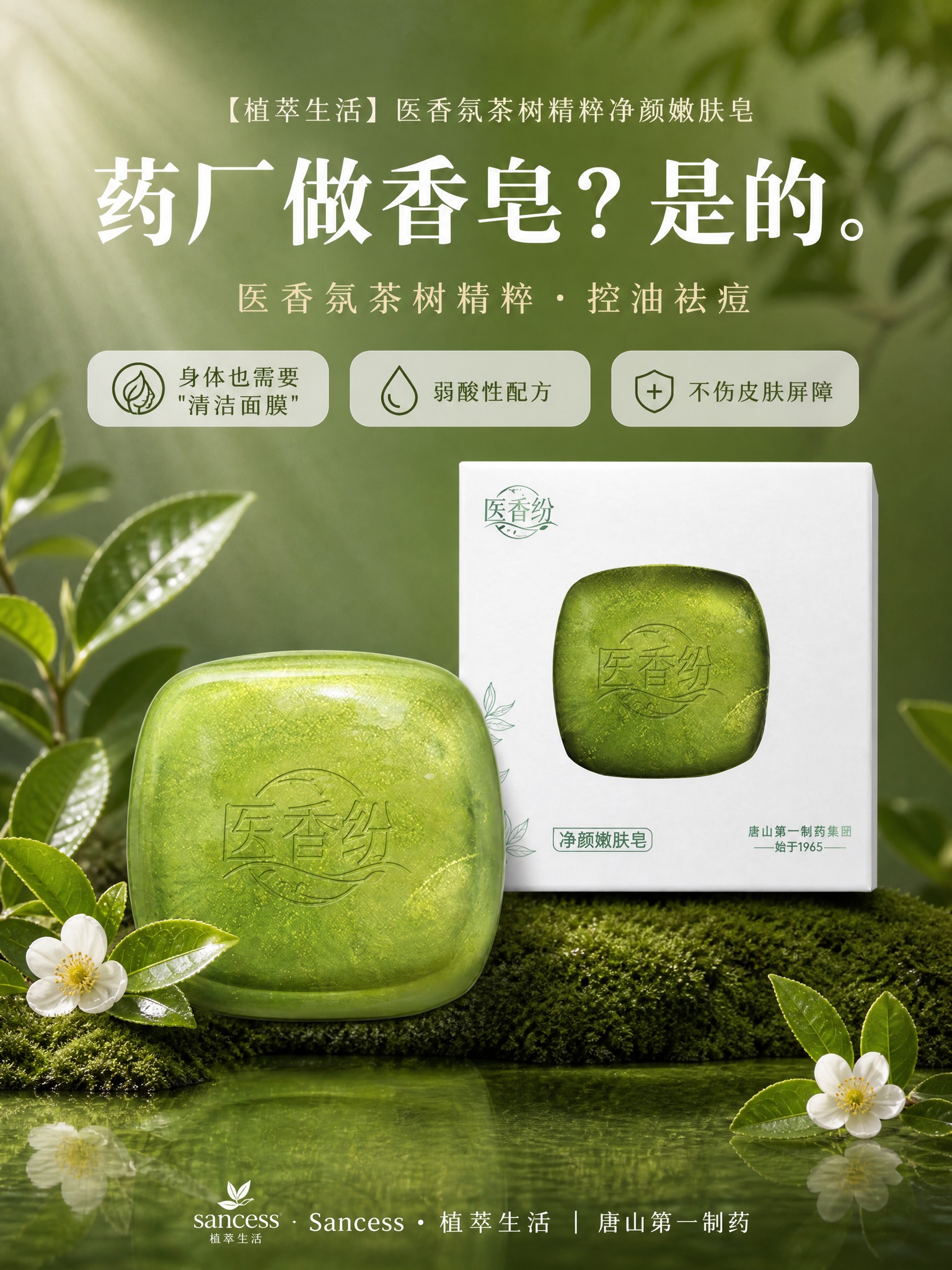 每日一签风格海报，3:4竖版比例，植萃自然高级质感，整体配色跟… - 图片创意预览