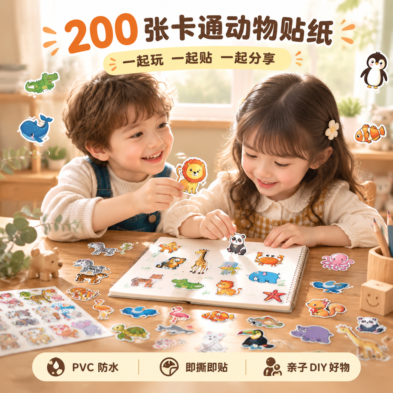 1:1 正方形竖版电商主图，甜美可爱卡通童趣风兼具高级电影质感… - 图片创意预览