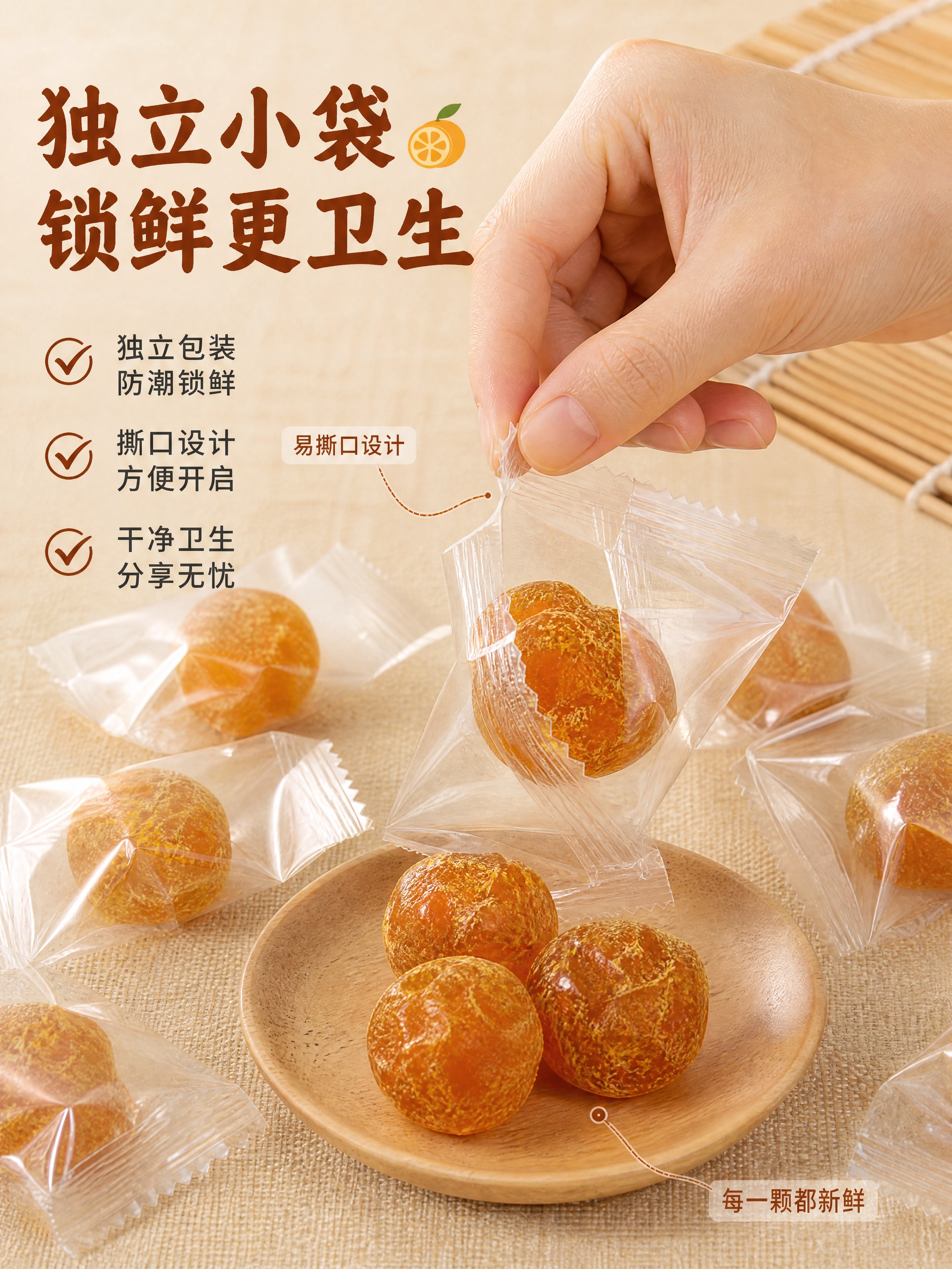 [商品] 使用【图1】甘草金桔果脯蜜饯；保留独立透明塑封包装形… - 图片创意预览