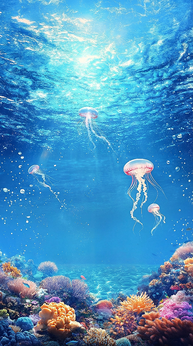 去掉画面中的海豚，其他不变