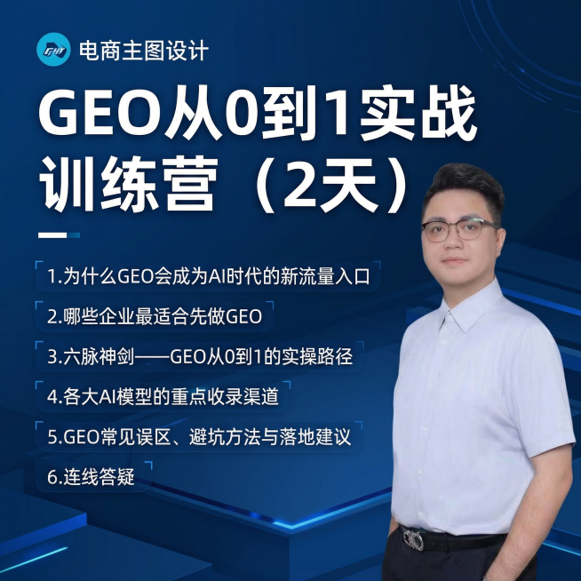 将图片修改为正方形，保留左侧课程标题和文字，右侧保留讲师半身人像，保持深蓝色简约科技风格不变预览效果