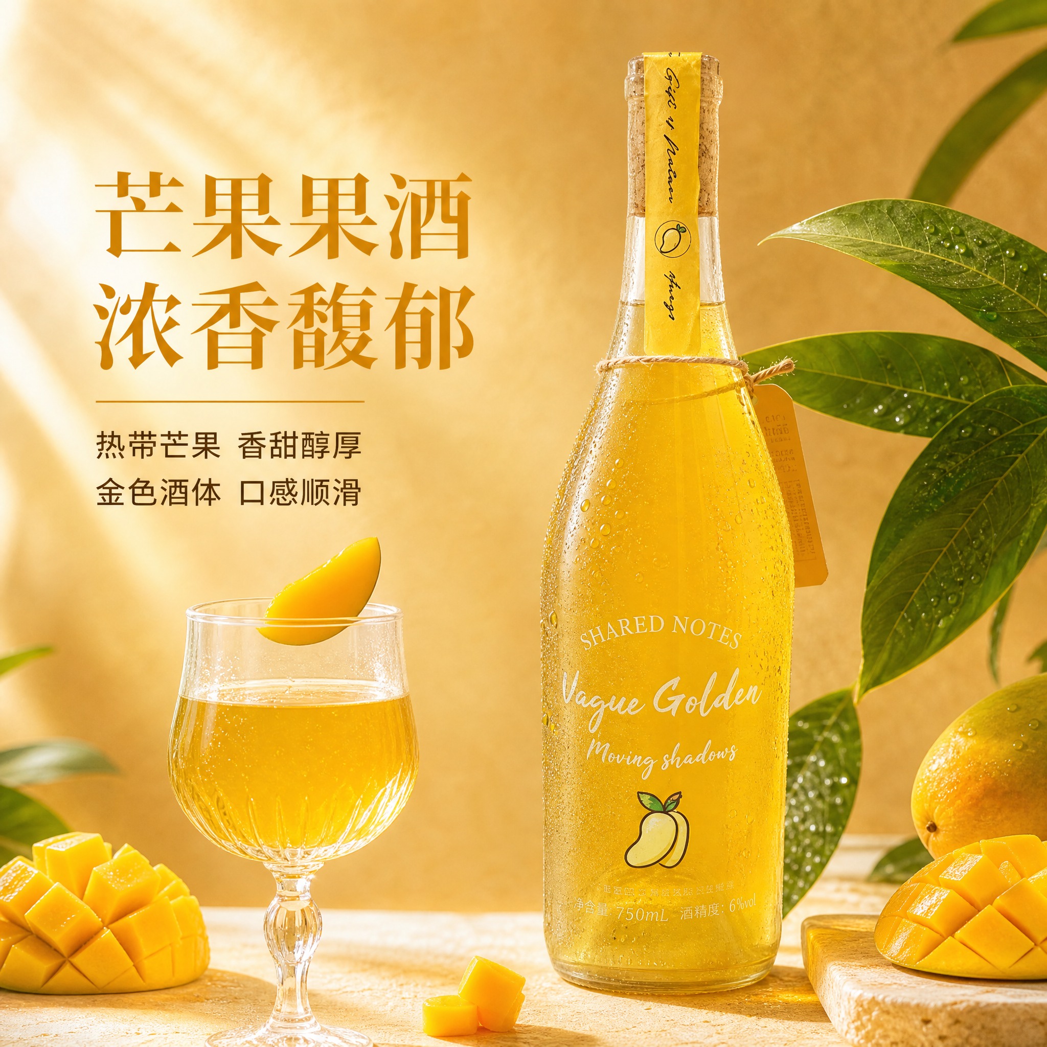 [主图-8] SHARED NOTES芒果风味果酒首图，突出芒… - 图片创意预览