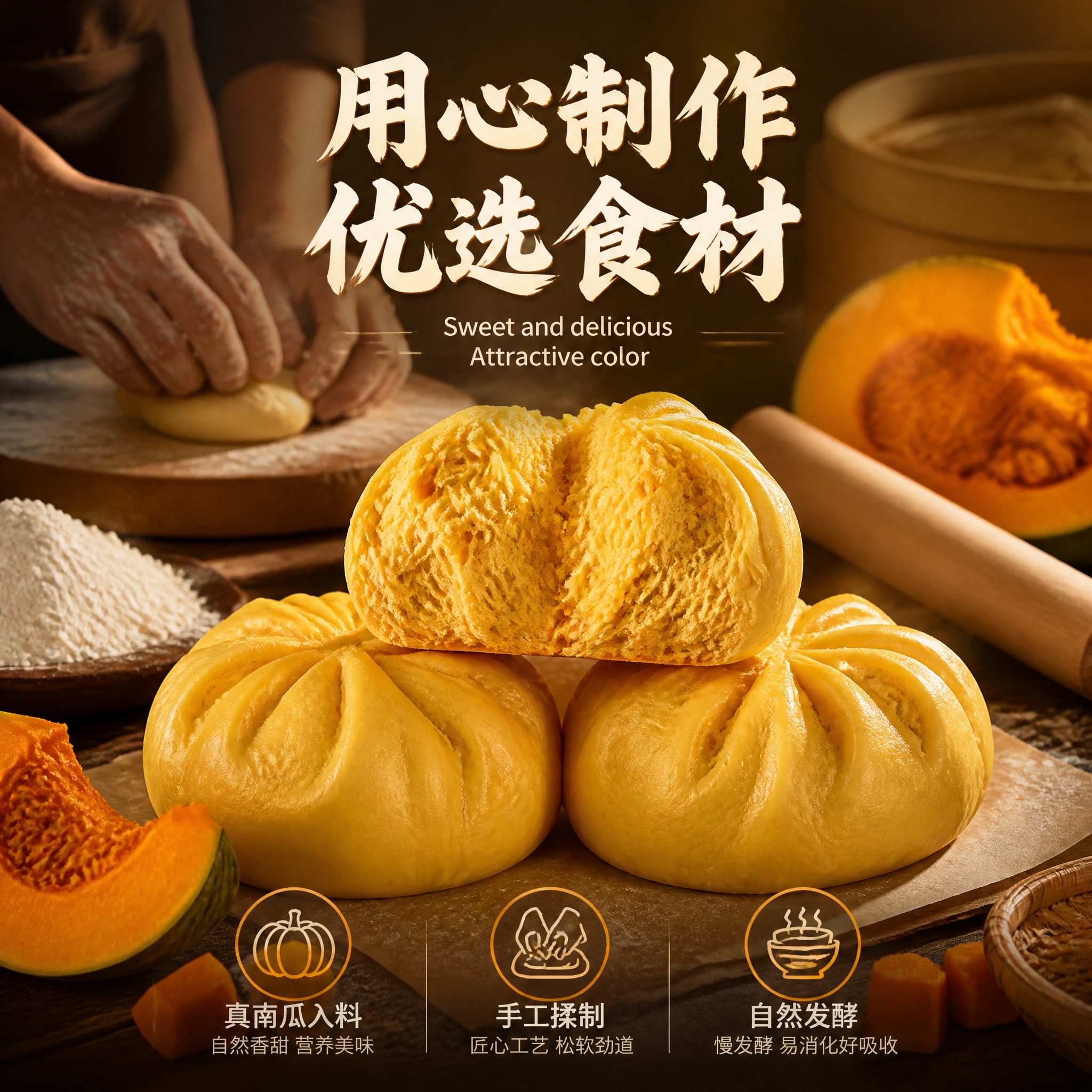 [主图-4] 原料工艺-用心制作优选食材，突出原料品质和手工工… - 图片创意预览