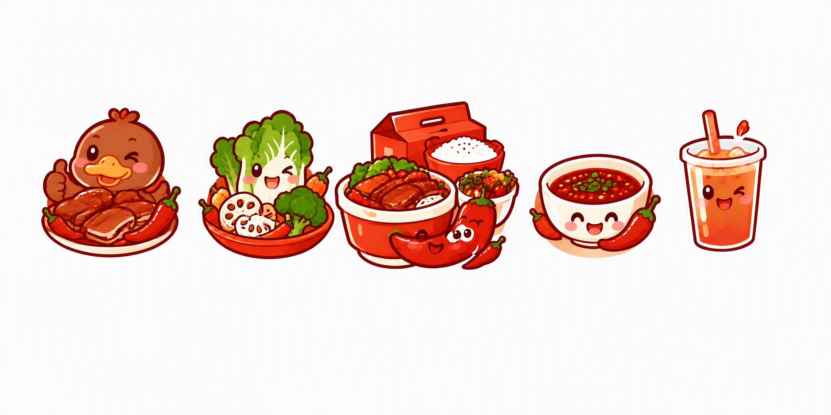 Modify this set of 5 cartoon ic… - 图片创意预览