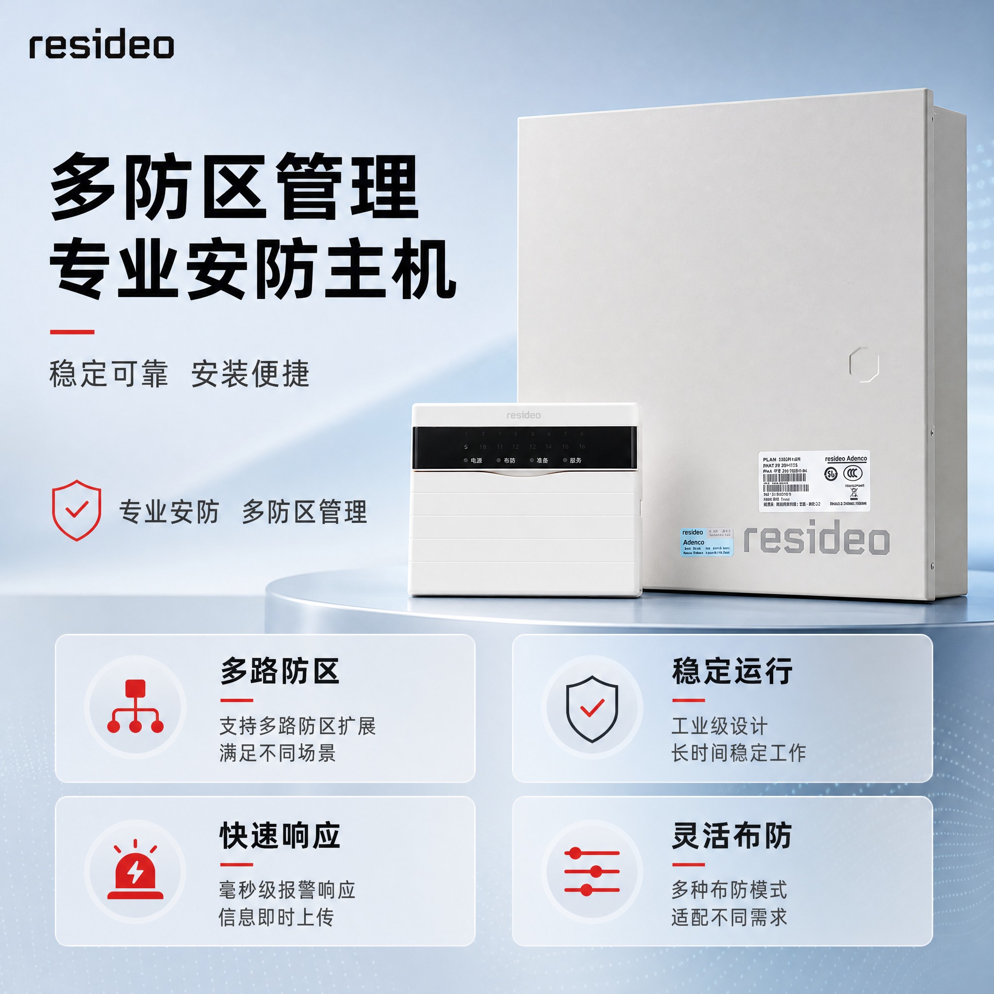 [主图-2] 域适都2300系列报警主机 核心价值/关键卖点。… - 图片创意预览