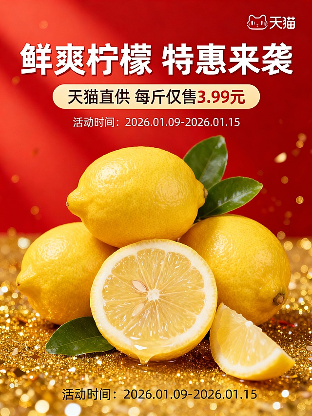 帮我生产一个微信朋友圈促销这个天猫的柠檬
