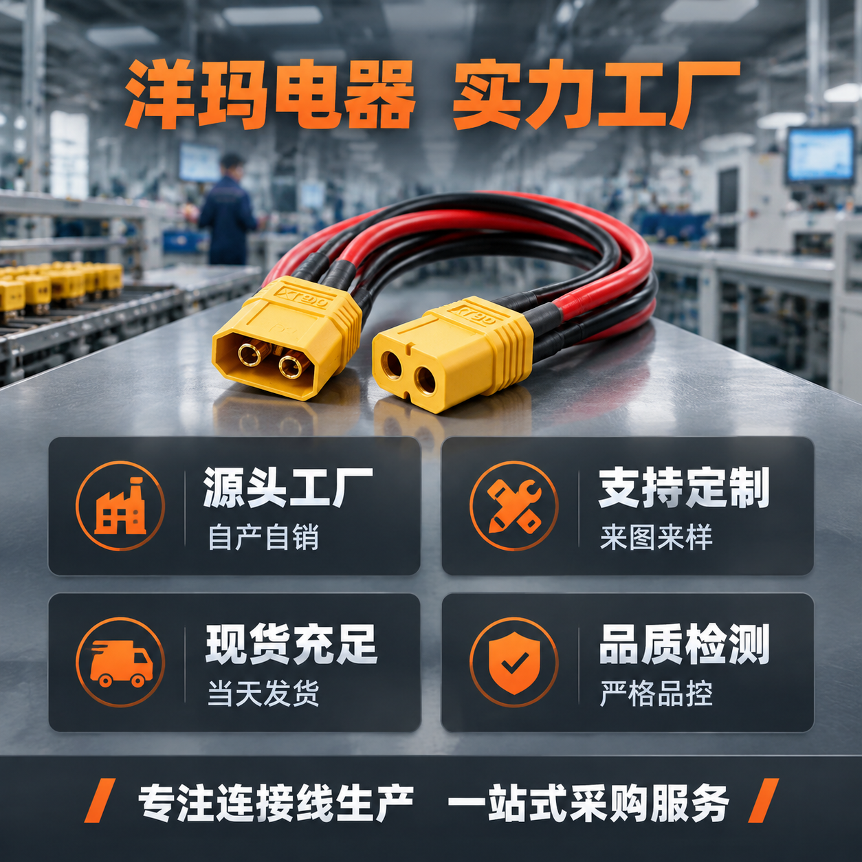 [主图-5] 工厂实力与服务背书图，任务是展示洋玛电器的源头工… - 图片创意预览