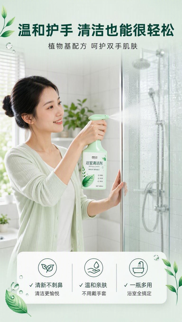 [商品] 使用【图1】珍珠完美浴室清洁剂；保留浅薄荷绿瓶身、白… - 图片创意预览