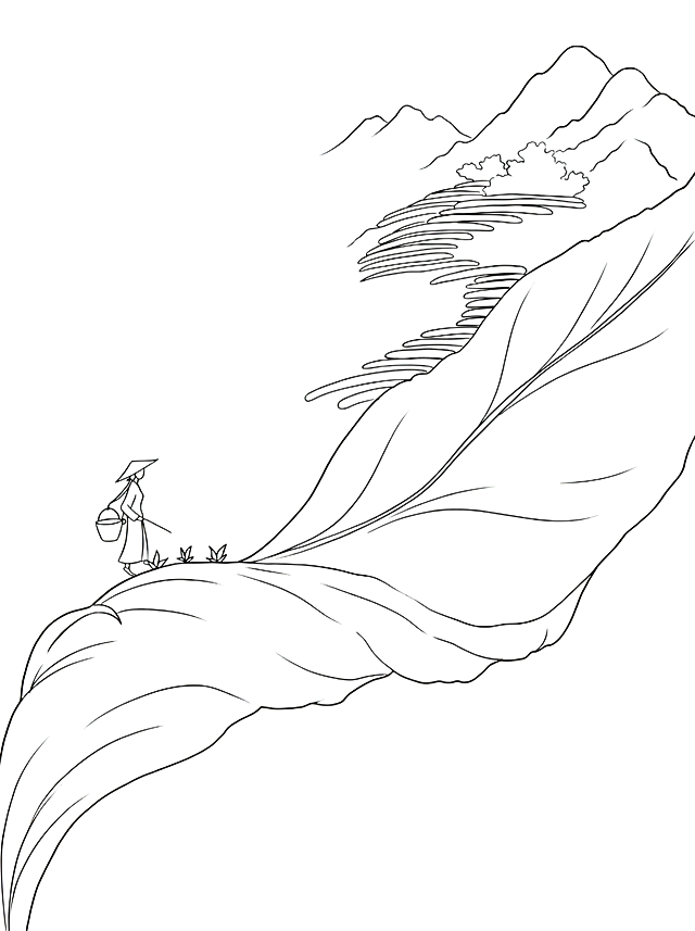 生成黑色线条简图