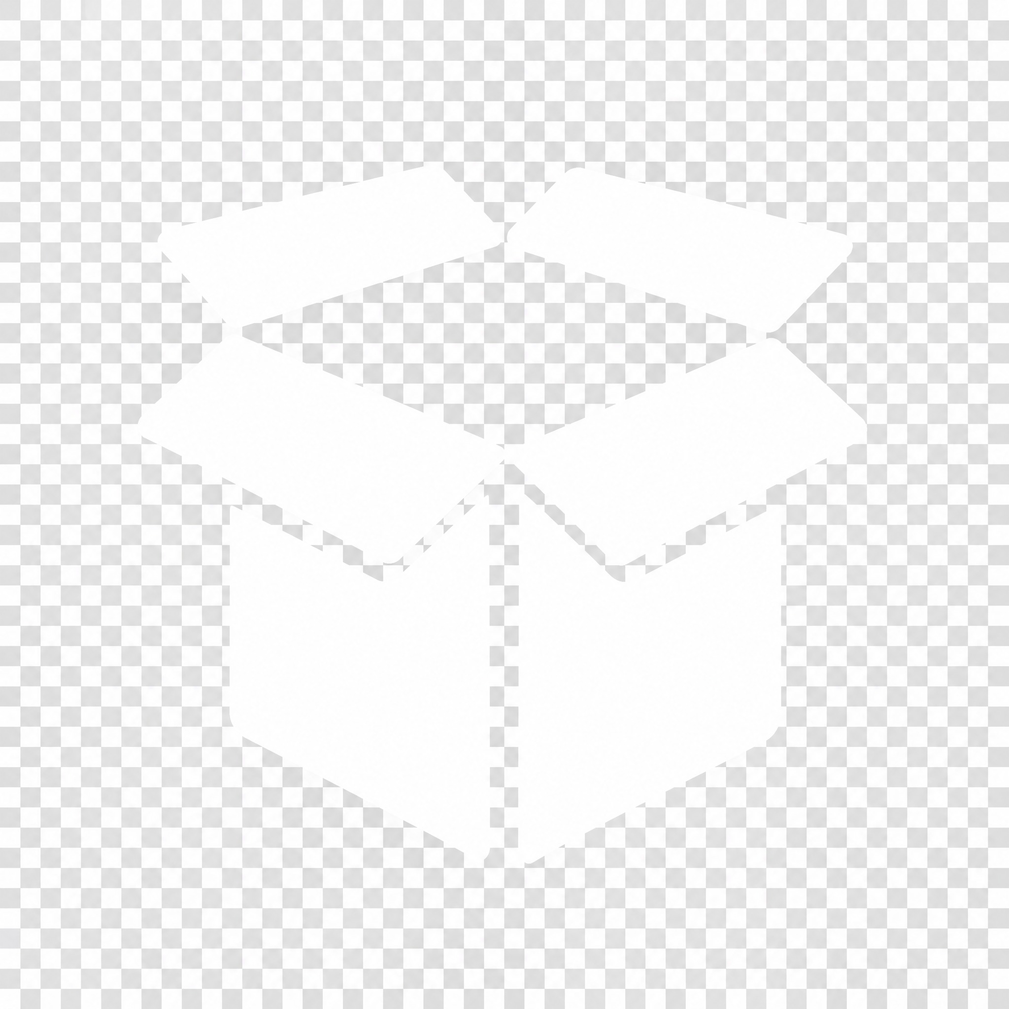 一个简洁现代的白色产品图标，采用简约几何造型代表产品（如盒子/… - 图片创意预览