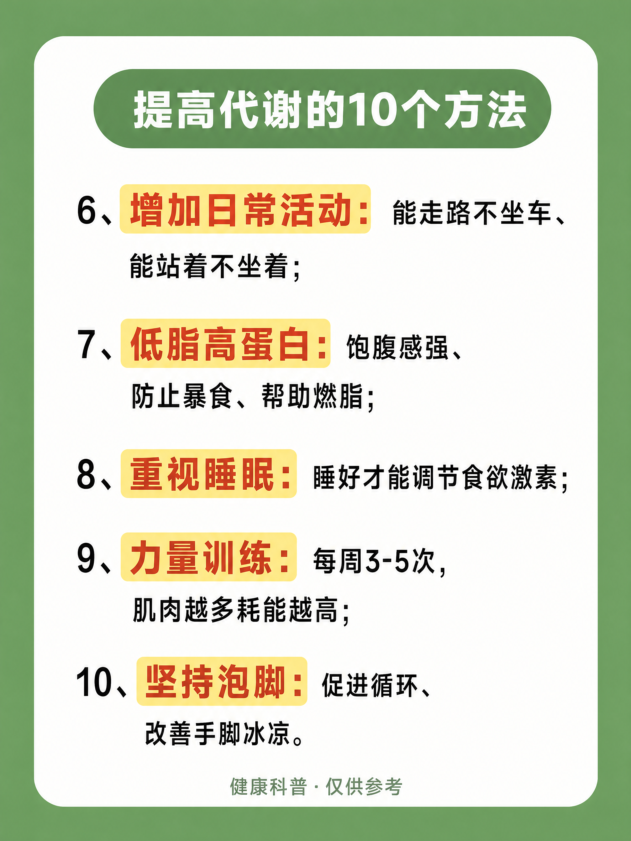 小红书健康科普内页图，3:4竖版，整页中绿色#6BA35E平涂… - 图片创意预览