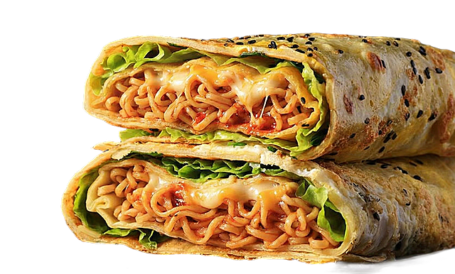 煎饼里面加入芝士火鸡面