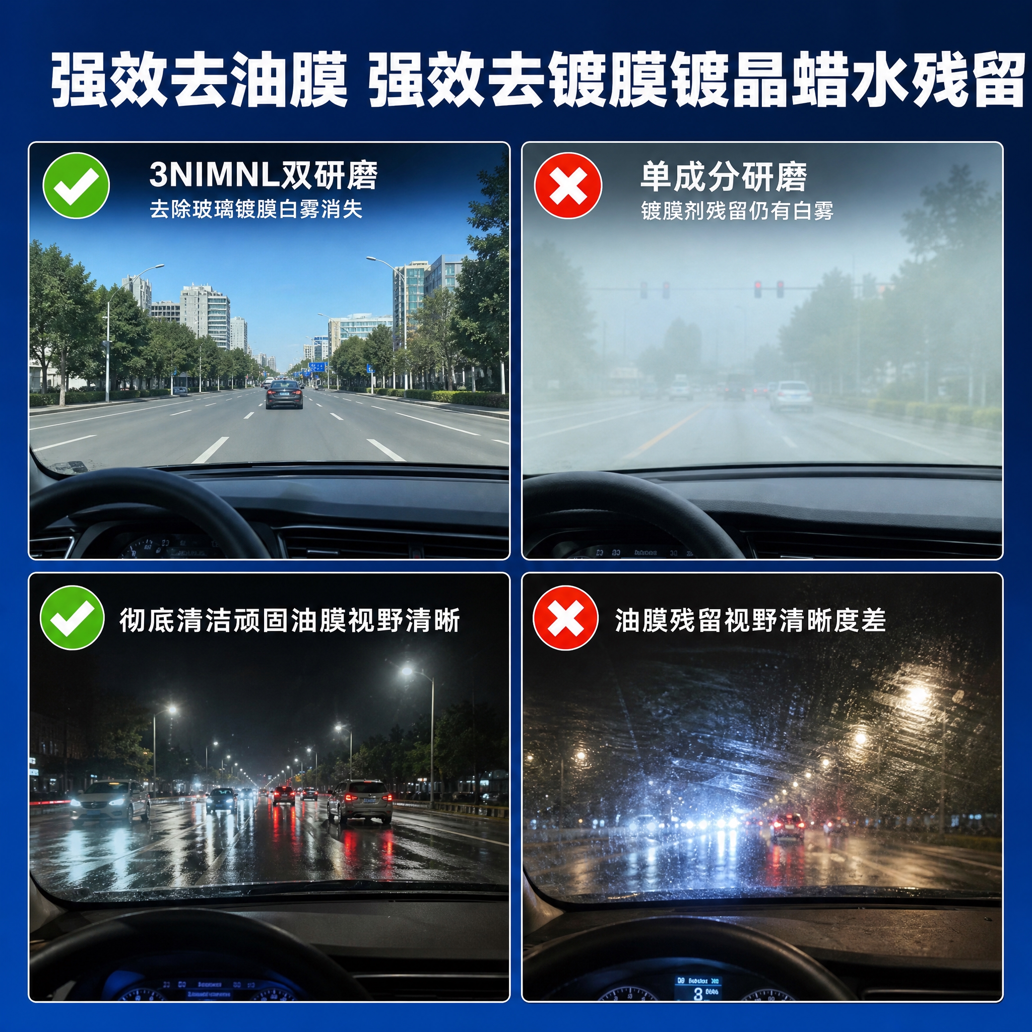 [主图-2] 电商详情对比图，主题是强效去油膜与去镀膜镀晶蜡水… - 图片创意预览