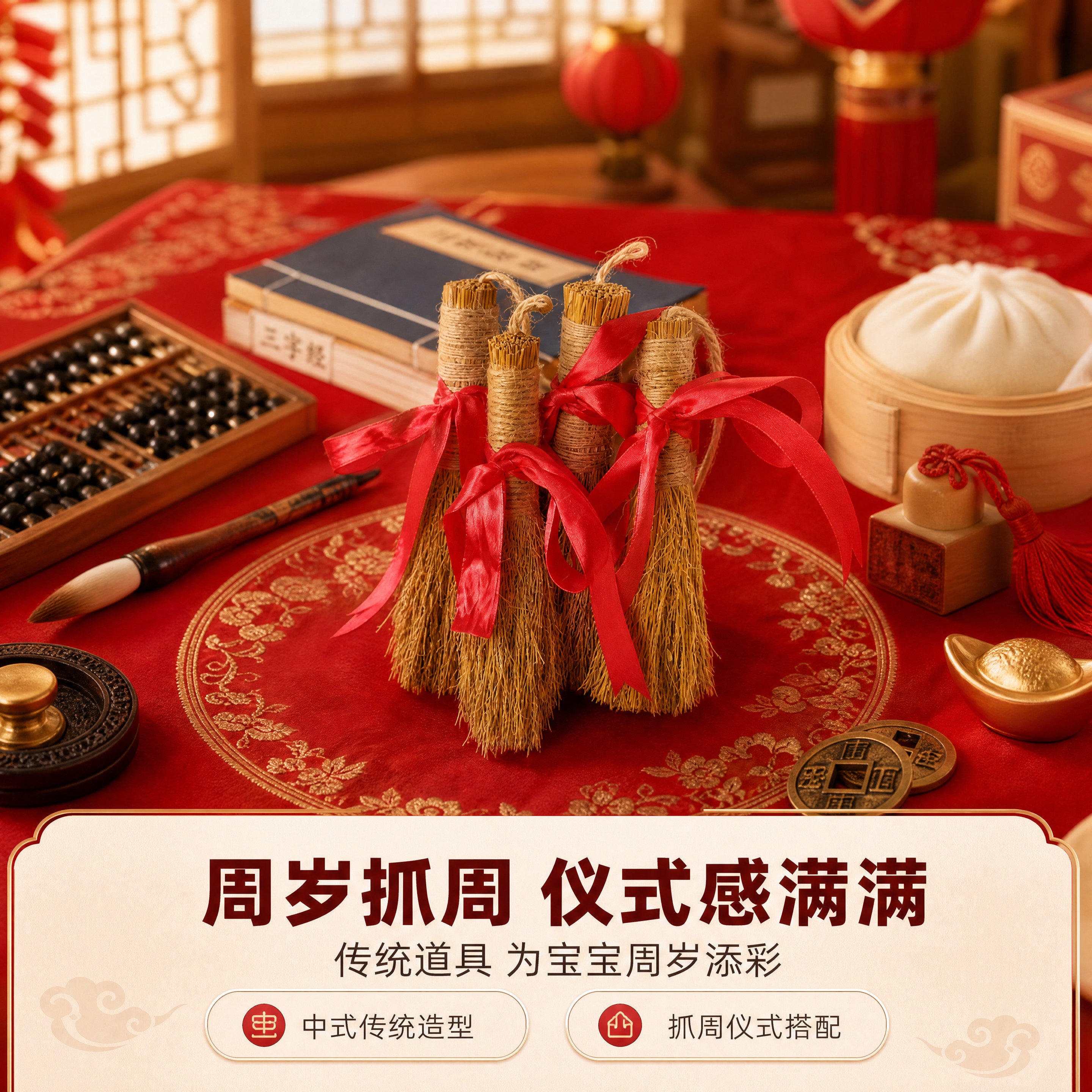 [商品] 使用【图1】稻草小毛刷捆红绳款；保留稻草刷毛、麻绳手… - 图片创意预览