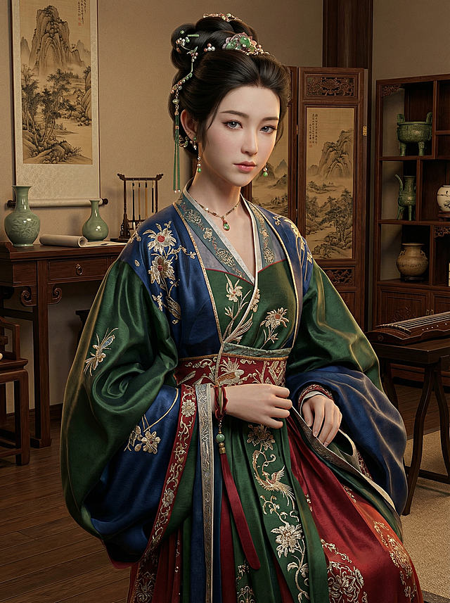 请将图片渲染成高清彩色立体图，背景采用宋代家居。