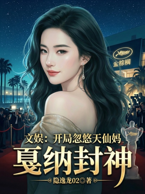 基于原图人物进行背景重构，要求：不动人物脸部和原有动作姿势，人物保留原图的侧脸回眸、金色礼服、优雅气质。替换背景为戛纳影节宫之夜：最远景是深蓝色夜空加星光，远景是影节宫建筑轮廓加金棕榈logo灯牌，中预览效果