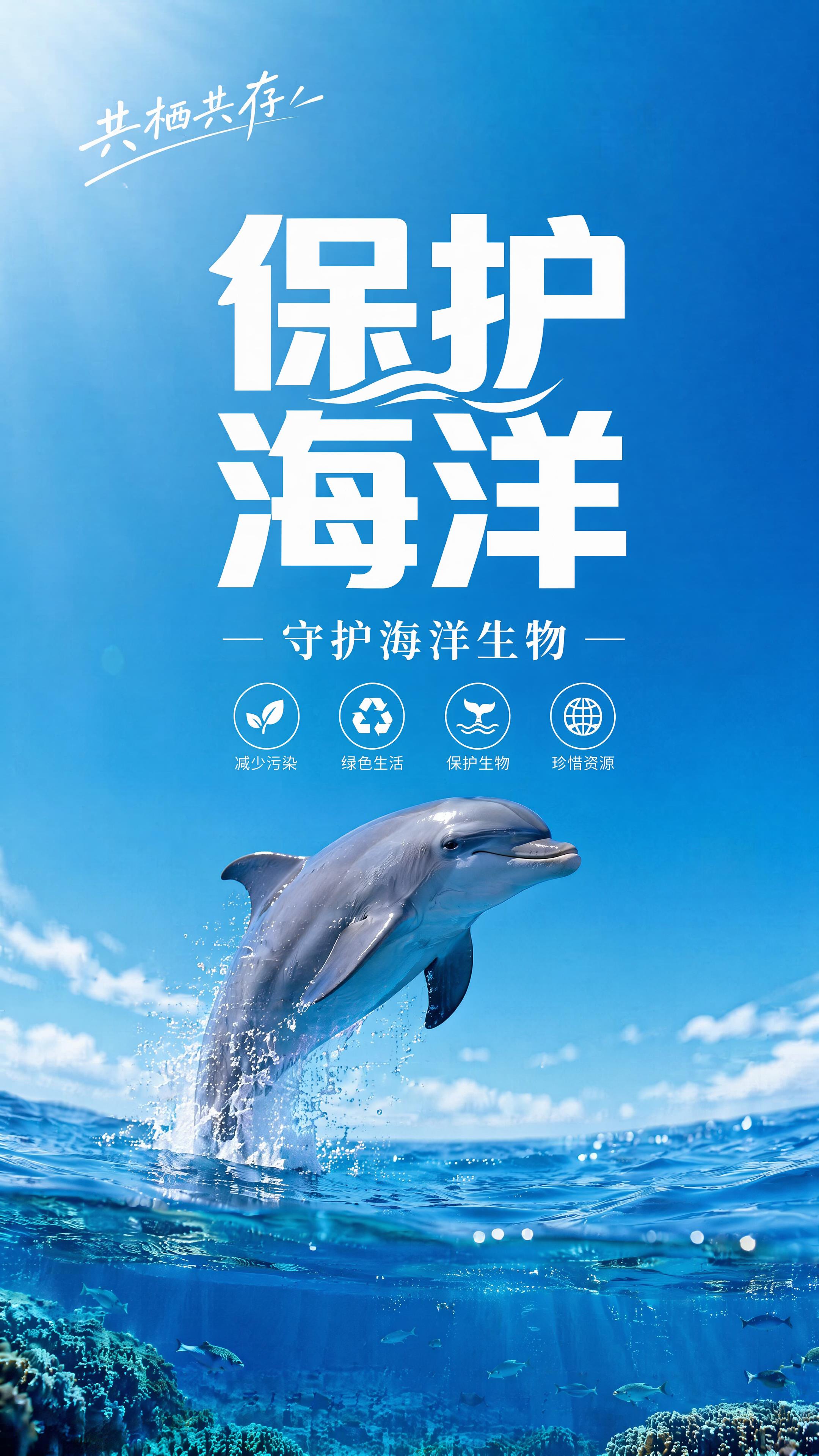 生成海洋保护海报 - 图片创意预览