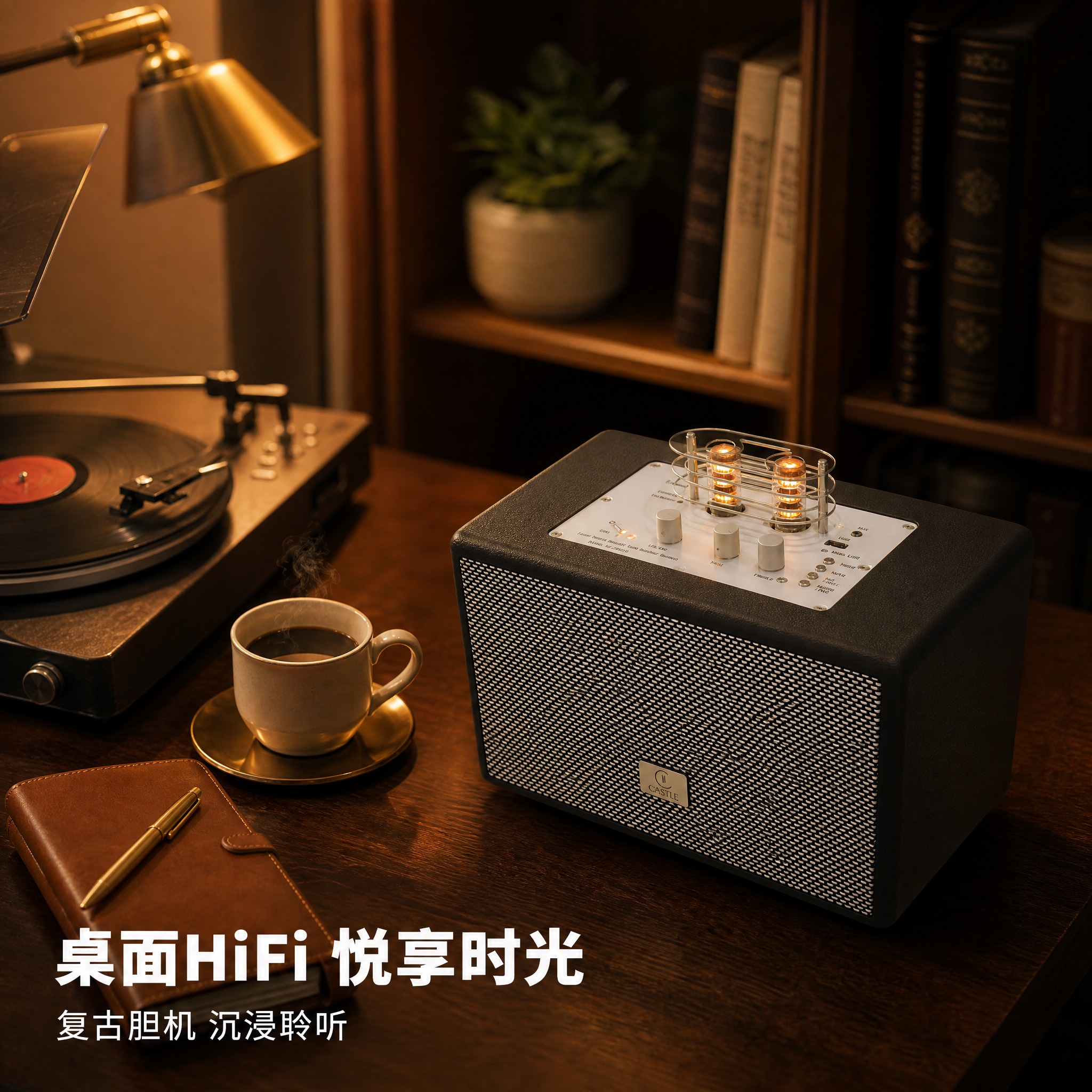 [主图-4] 复古胆机蓝牙音箱（型号LI-BS77）真实使用场… - 图片创意预览