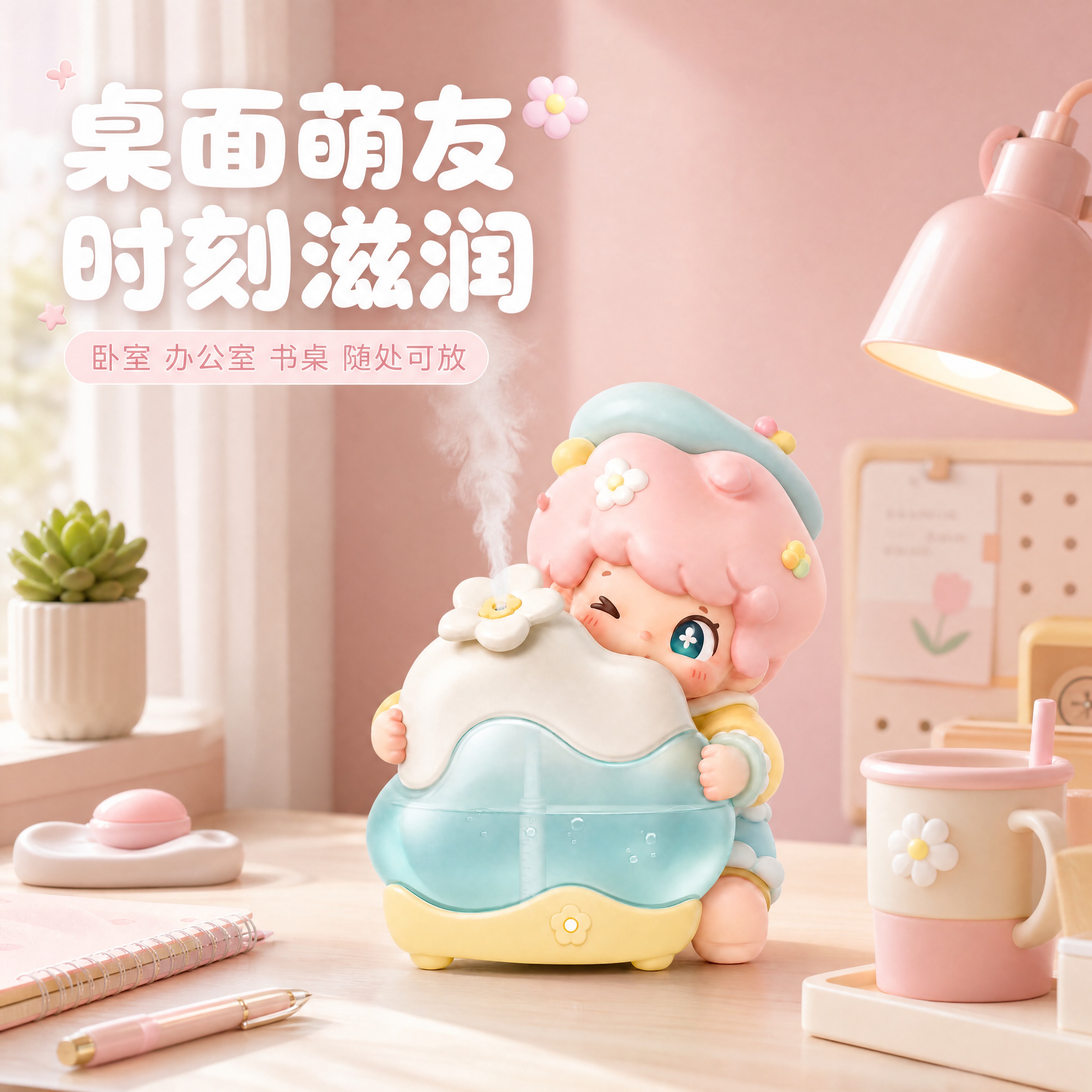 [主图-4] 使用场景 桌面陪伴 卧室办公桌场景展示图 [统一… - 图片创意预览