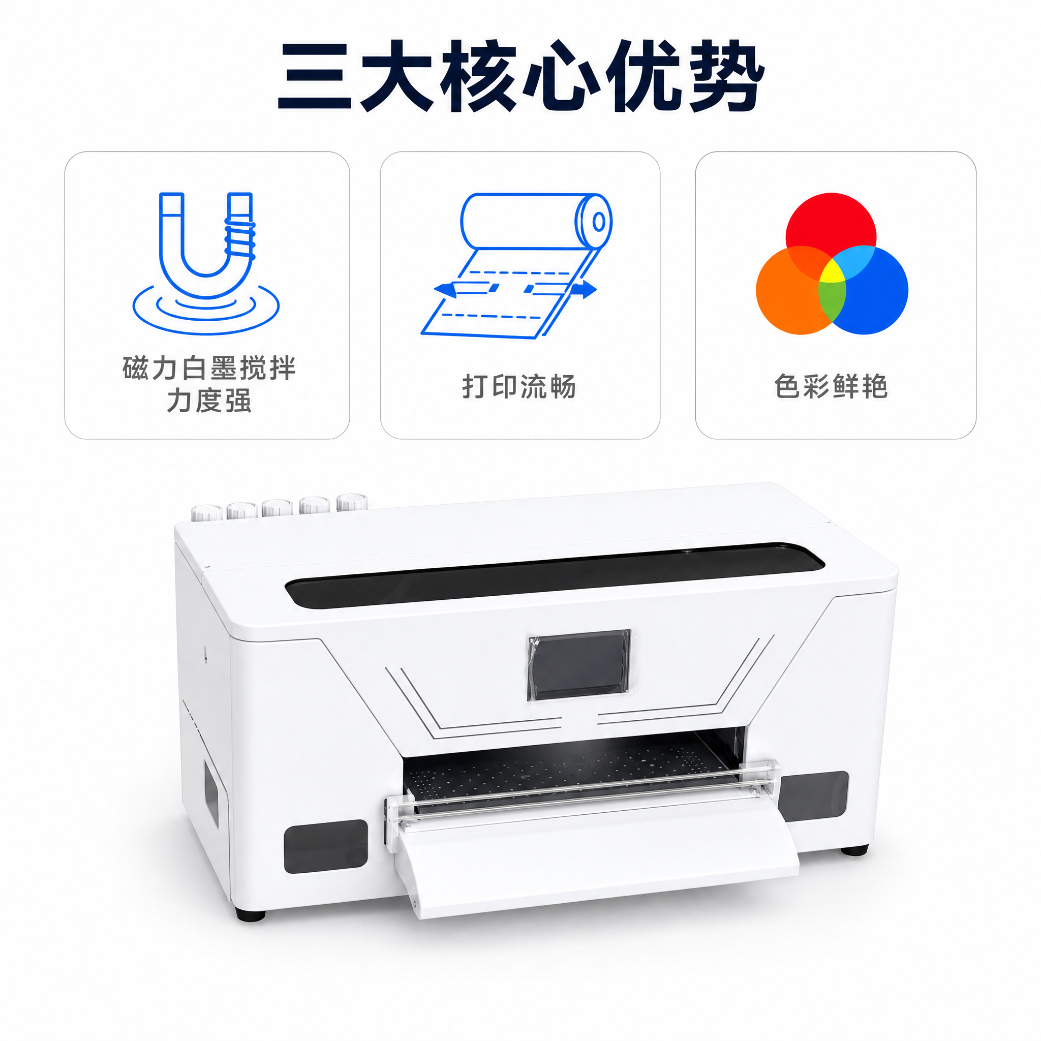 [主图-2] A3白墨烫画打印机 核心价值总览图。唯一任务：用… - 图片创意预览