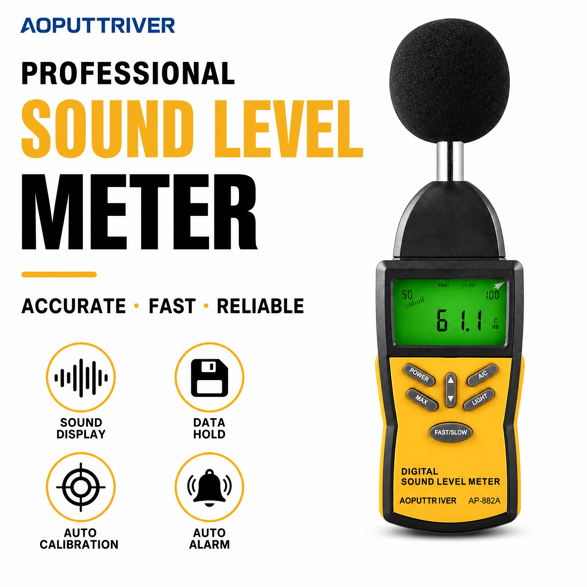 [单张主图] 数字声级计 Digital Sound Leve… - 图片创意预览