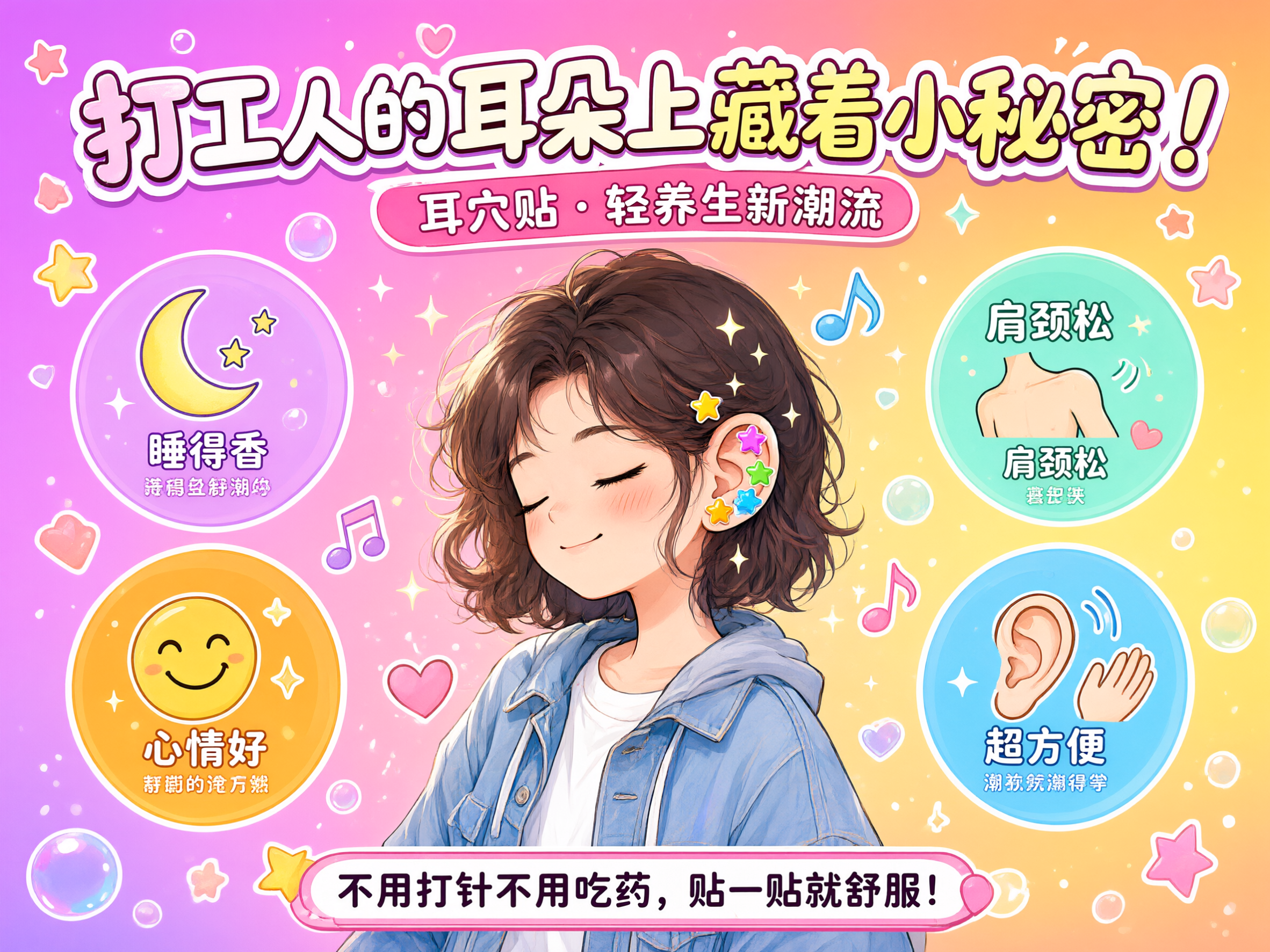 一张横版潮流养生海报，4:3比例，色彩鲜艳，年轻潮流风格，扁平… - 图片创意预览