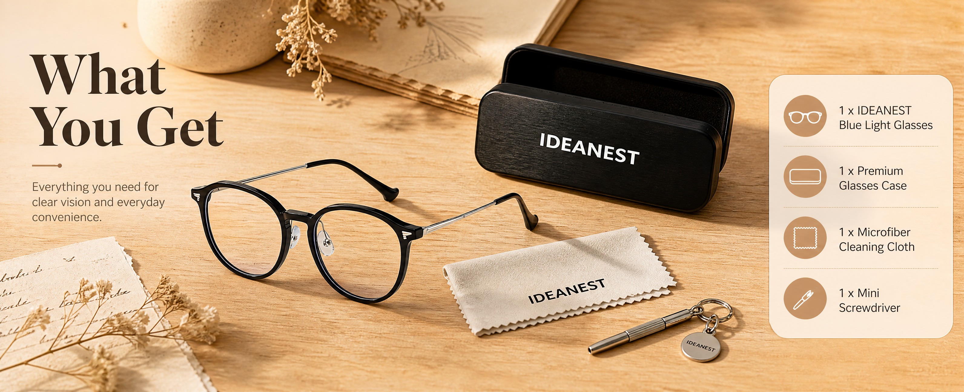 [商品] 使用【图1】IDEANEST黑色圆框平光防蓝光眼镜… - 图片创意预览