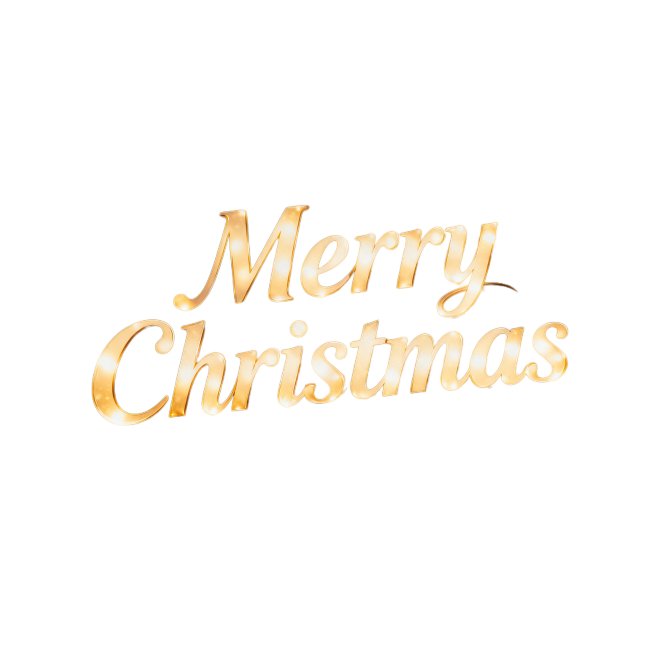 生成一个发光的圣诞节英文字体预览效果