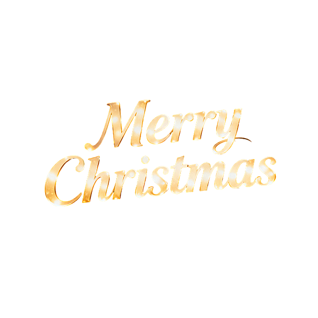 生成一个发光的圣诞节英文字体