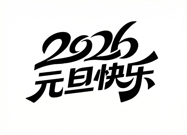 把图中新年快乐改成元旦快乐，2026保留，白底黑字即可