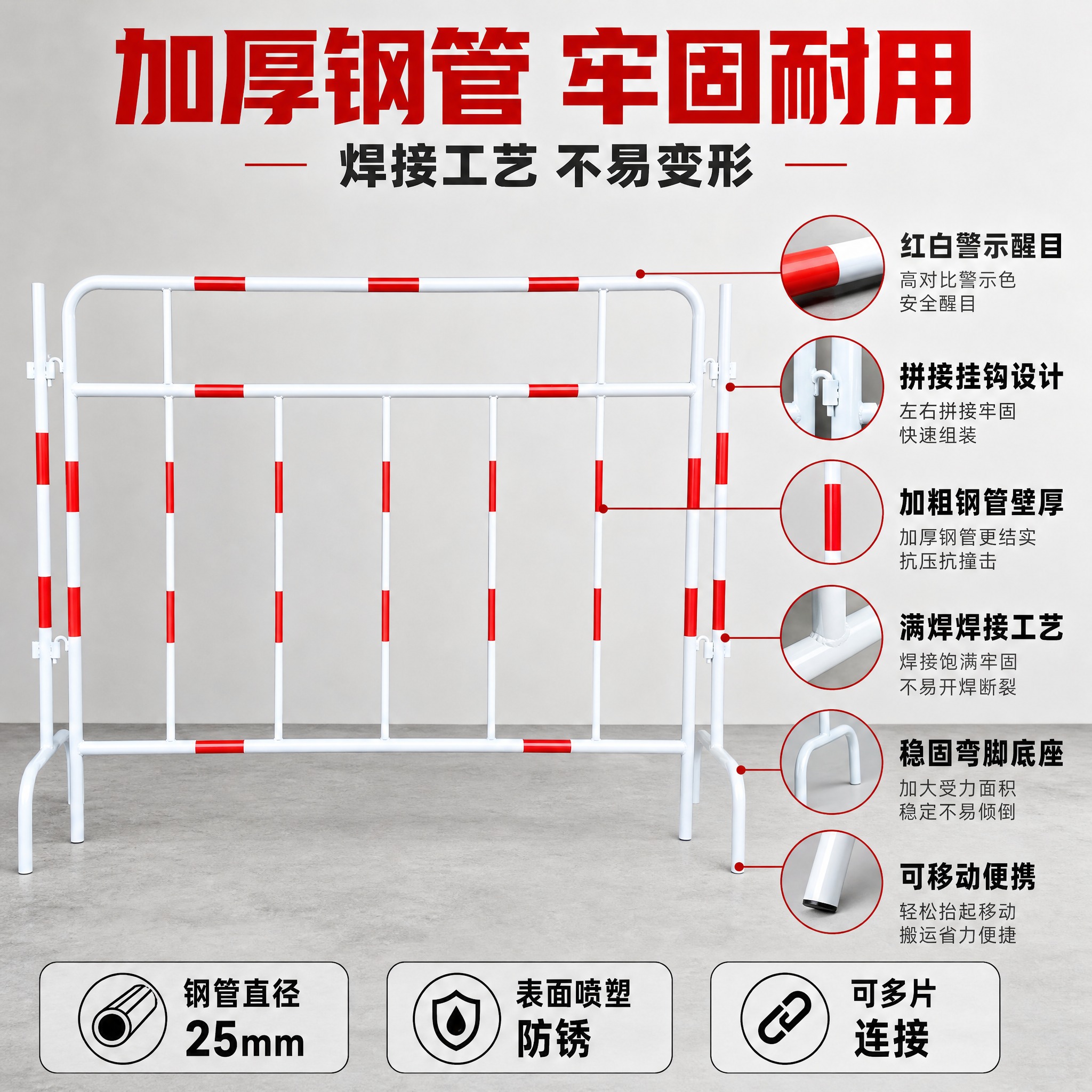 [主图-2] 核心亮点图，主题：结构牢固 警示醒目 可拼接移动… - 图片创意预览