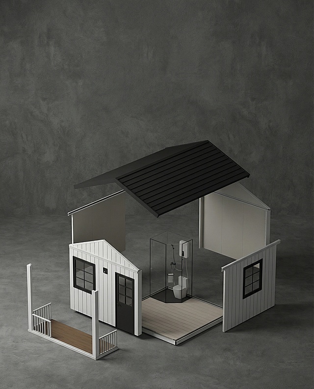 把白色背景变为质感灰色背景，有空间感，产品和背景光影色调统一