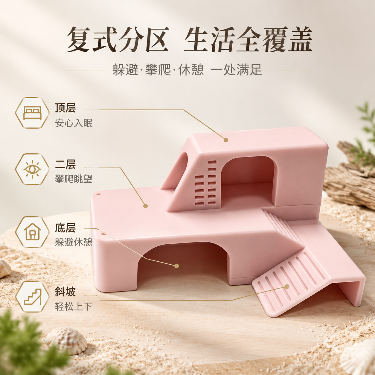 [主图-2] 淘宝功能信息图：复式分区功能导图，说明寄居蟹全生… - 图片创意预览