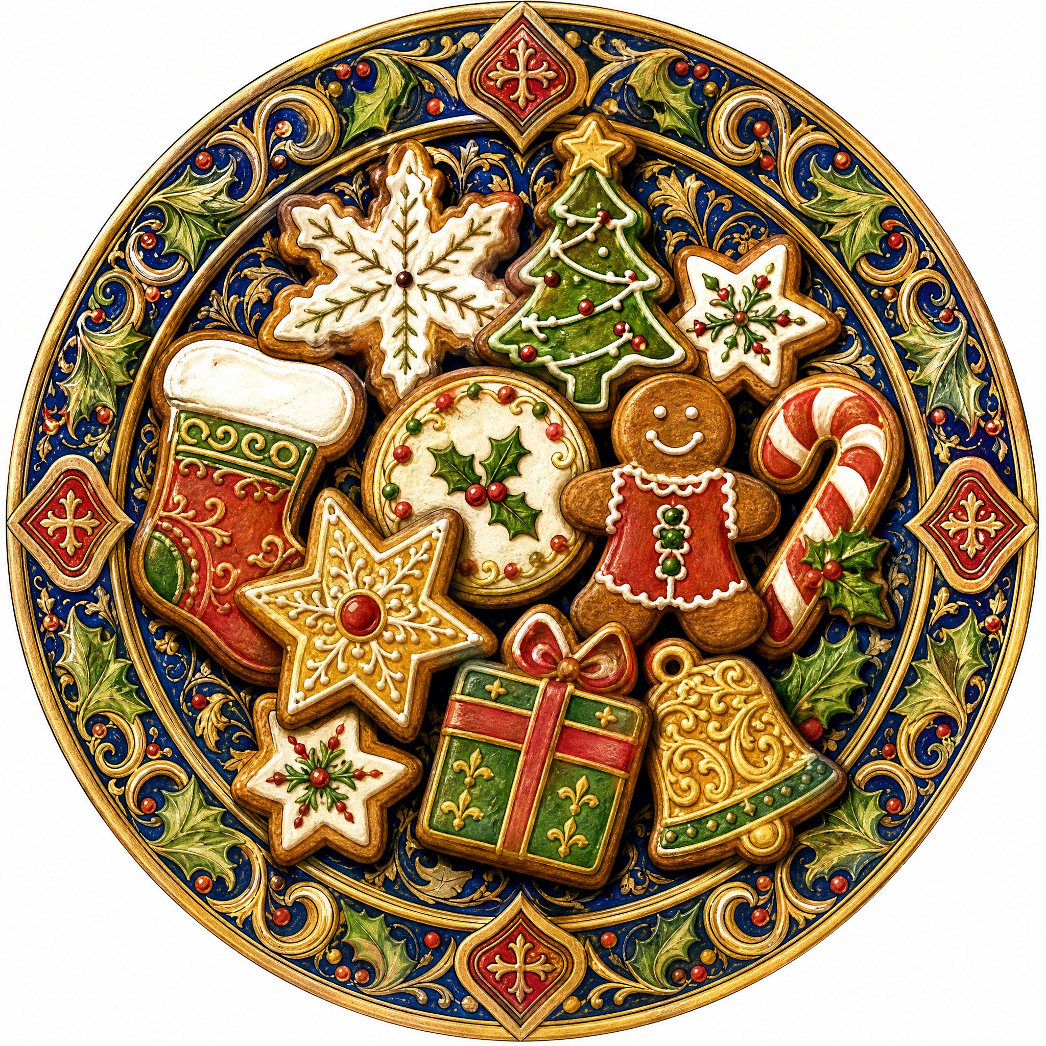 Christmas sticker, medieval ill… - 图片创意预览