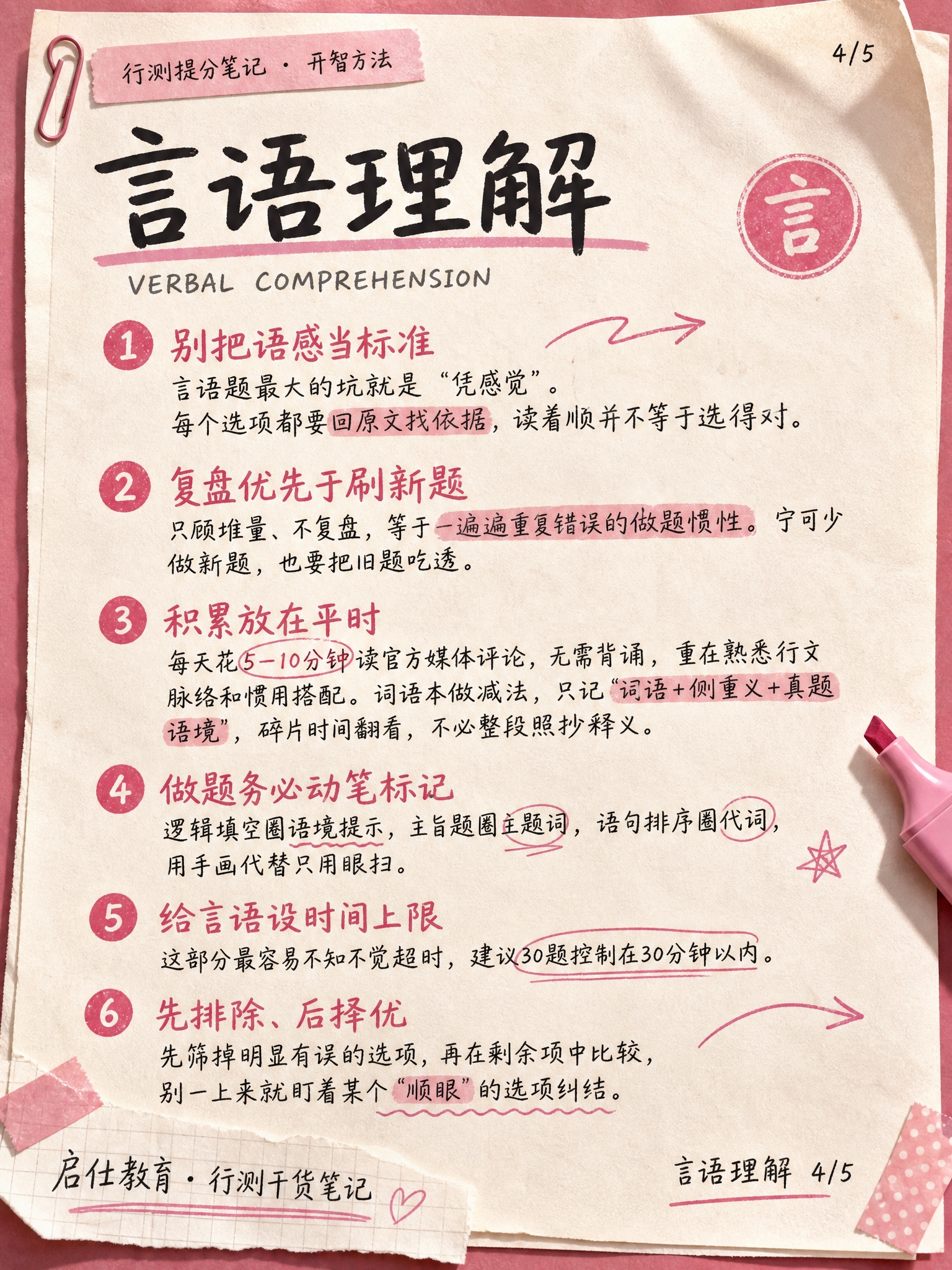 小红书风格知识卡片海报，竖版3:4比例，真实纸质纹理背景，玫红… - 图片创意预览