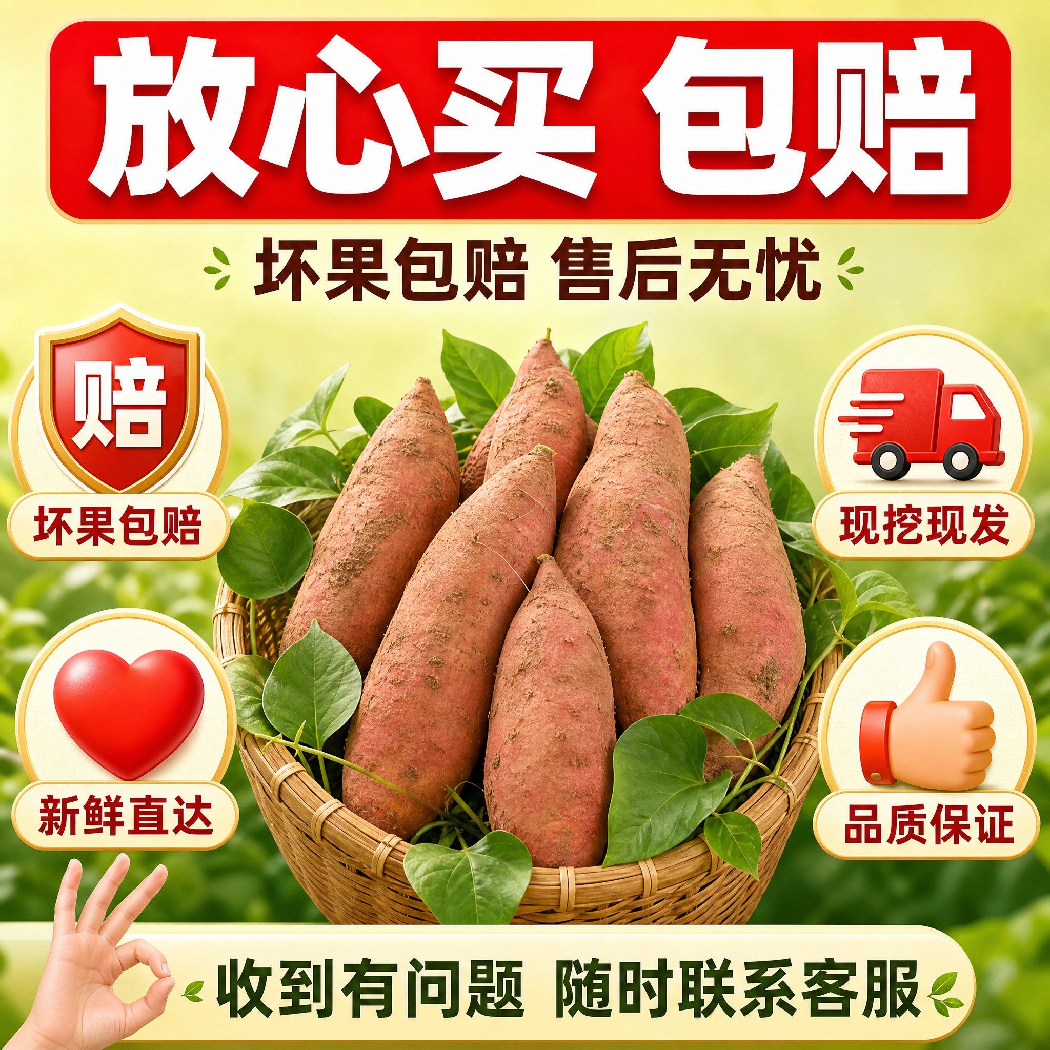 [主图-8] 服务承诺 坏果包赔 放心购买。 [统一基调] 拼… - 图片创意预览