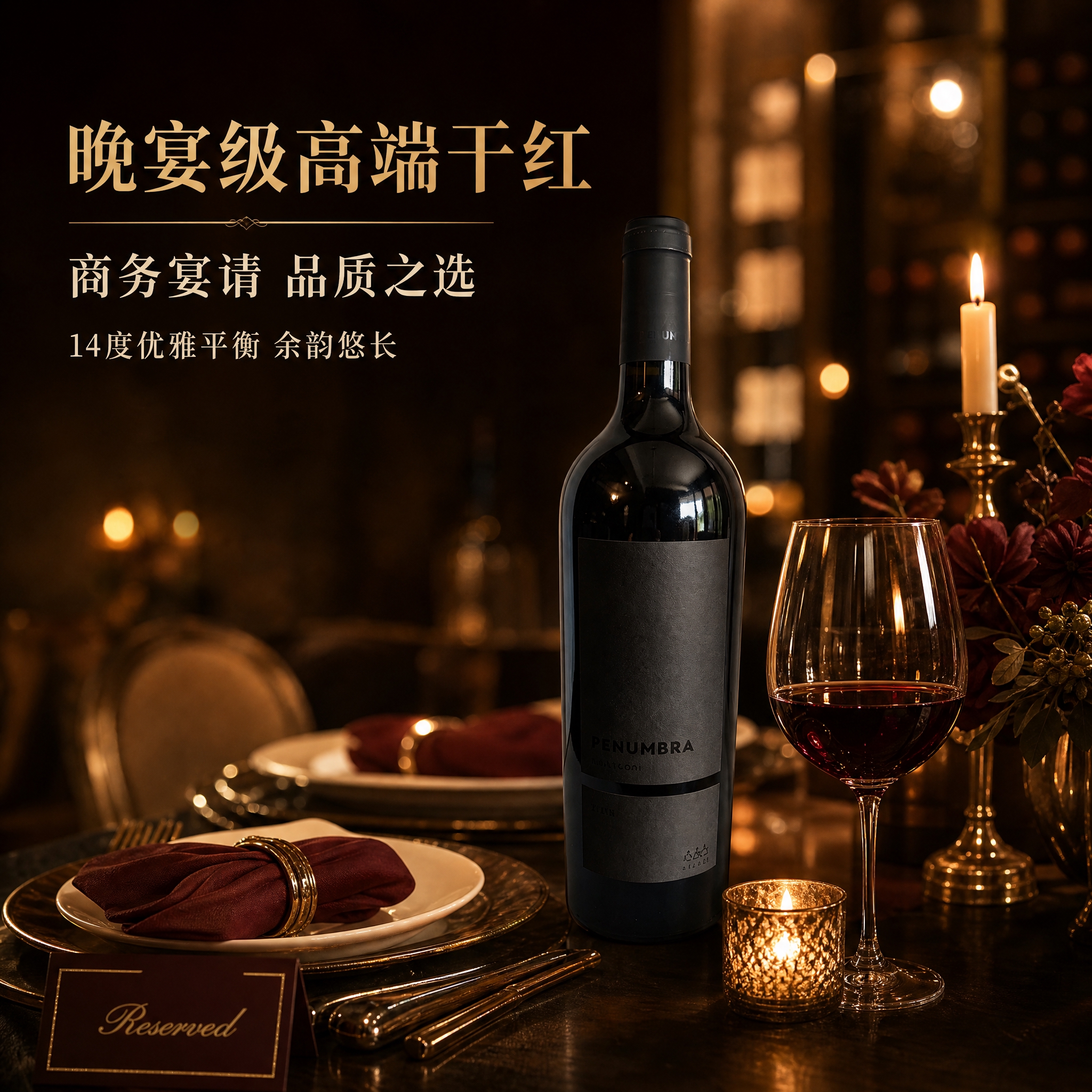 [主图-5] 晚宴场景与产品定位展示，突出高端商务宴请、晚宴级… - 图片创意预览
