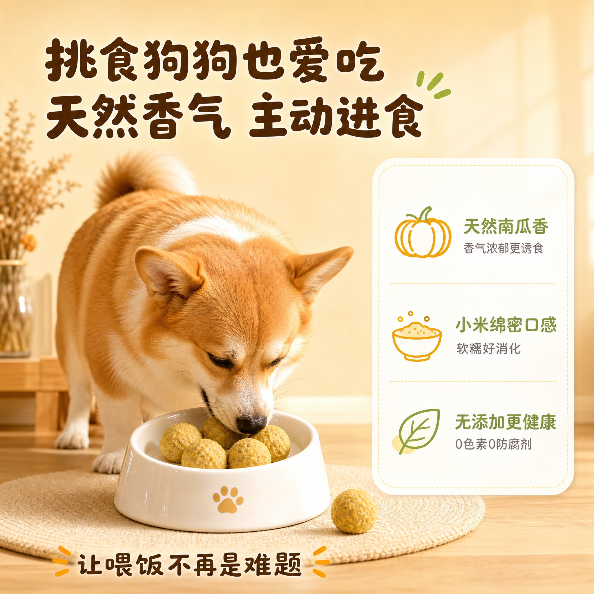 [主图-4] 挑食狗狗进食场景，主题：挑食狗狗也爱吃 天然香气… - 图片创意预览