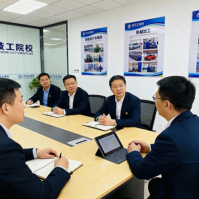 到技工院校进行深入了解教学需求的场景